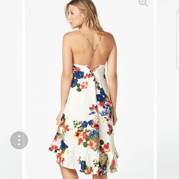 NWT JustFab Tropical Floral Boho Tank Dress, S - Picture 2 of 8